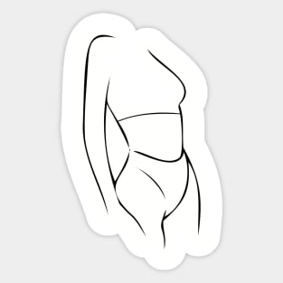 Beauty Body Line Art Sticker